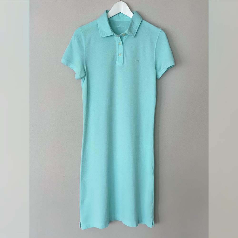 Vineyard Vines Short Sleeve Blue Polo Dress